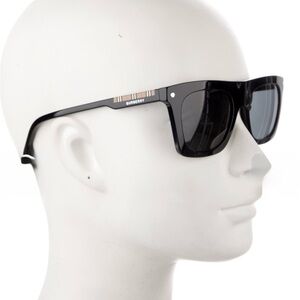 2025 Burberry Black Check Square Sunglasses Men’s, w/ leather case,$298